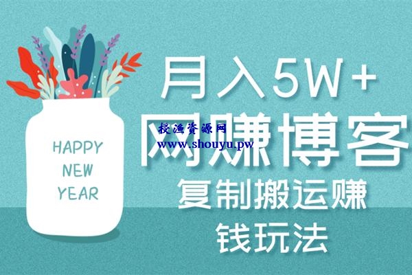 佐道副业特训营2:月入5W+的复制搬运网赚博客赚钱玩法