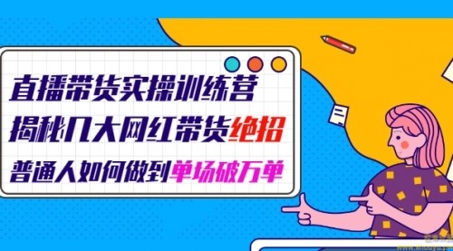 直播带货实操训练营：揭秘几大网红带货绝招：普通人如何做到单场破万单