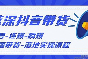 蓝深传媒2020抖音带货，起号-连爆-瞬爆-直播带货-落地实操课程（价值1980元）